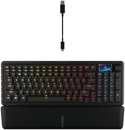 CORSAIR VANGUARD PRO 96 Hall Effect Manyetik Mekanik Gaming Klavye -%96 Form Faktör, MGX Hyperdrive Anahtarı, LCD Display, 8000 Hz Polling, Rapid Trigger (CH-91E911G-UK)