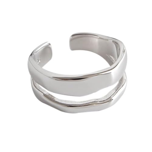 Yamobi 3 Pulseras Chunky Plata para Mujeres Pulseras Anchas de Moda Apilables...