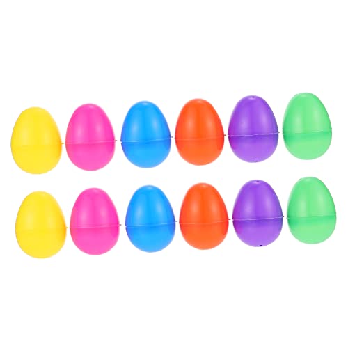 BESPORTBLE 12 Piezas Huevos de Pascua Plásticos Rellenables Decoración Fiesta Infantil Juguetes para Huevos Decorativos para Candy Fiesta y Manualidades