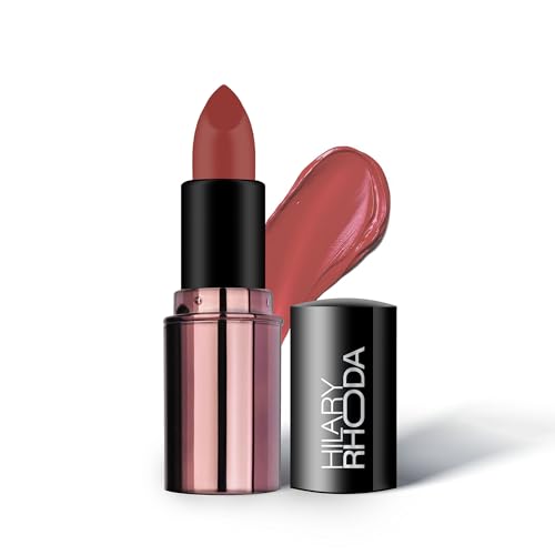 Hilary Rhoda Creamy Touch Lipstick | Infused with Olive Oil, Shea Butter & Vitamin E | Highly Pigmented & Creamy Texture | Long Lasting & Keeps Lips Moisturising – 4g (Red Sugar – Shade 10)