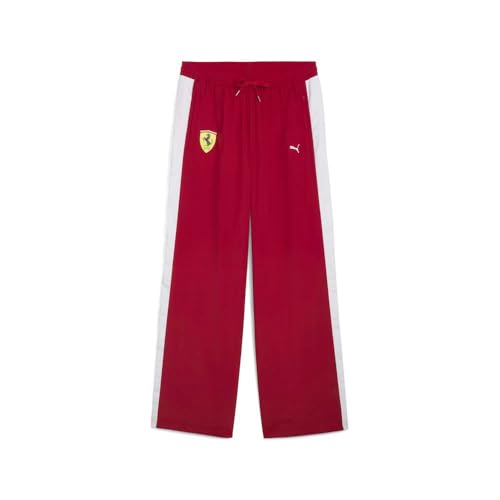 PUMA Mens Scuderia Ferrari Drivers T7 Oversized Pants Casual - Red