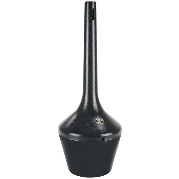 Outdoor Can, Smokers' Outpost Black Galvanized 12 Qt. Cigarette Receptacle, Outdoor Cigarette Butt Receptacle, Great for Use in Patio, Hotels, Cafes, Offices, Restaurants, Bars, Casino, (N.4)
