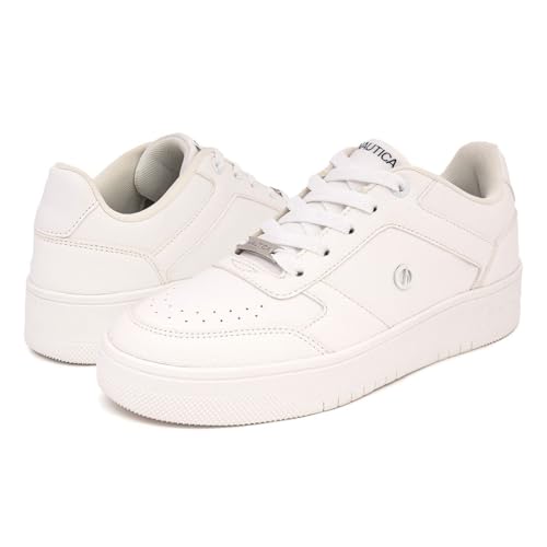 Image of Nautica Platform Sneakers for Womens Fashion Trendy Shoes White Casual Sneaker Thick Sole Everyday Walking Shoes