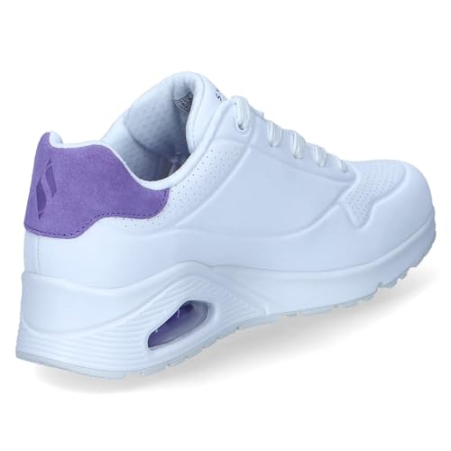 Image of Skechers Women's Uno-pop Back, White /Purple, 7.5
