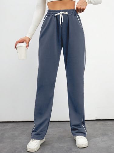 Image of SAKHWALA Women's Striped Track Pants | Women Trackpants | Women Lower /Pyjama | Lounge Pants | Loose Fit Trackpants | Gym /Yoga /Casual Wear Pants