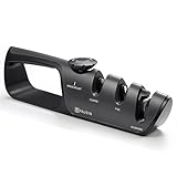 【2025年モデル】 PAUDIN 包丁研ぎ器 刃物研ぎ 手動 3段階 砥石不要 包丁・ハサミ・ナイフ対応 便利 復元や鈍い刃の研磨に 家庭用 業務用 ナイフシャープナー 初心者 簡単