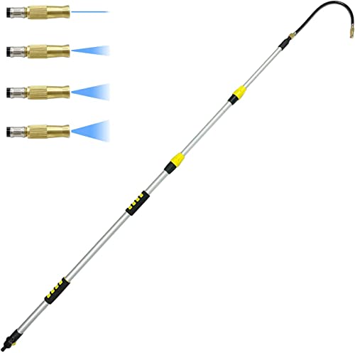 Product Image of the Buyplus 12FT Telescoping Gutter Cleaners from The Ground, Gutter Cleaning Wand Tools for Garden Hose Attachment, 20 Feet High Reach Gutter Cleaning Pole Kit