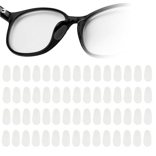 30 Paires Coussinet Lunettes Nez, Plaquette Nez Lunettes,Anti Glisse, Protection Nez pour Lunette et Lunettes de Soleil (1 mm Transparent)