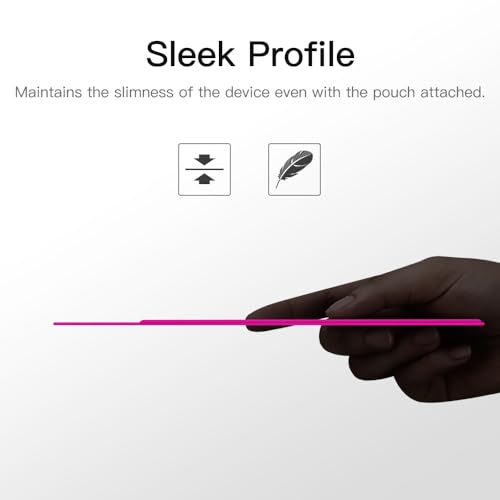 Image of MoKo Adhesive Pencil Case Holder Sticker for Apple Pencil, Pitaya Red | Elastic Pencil Pocket Pouch, Adhesive Sleeve, Attached to iPad Case, For Pro /USB-C /1st /2nd Gen and Similarly Stylus Pens