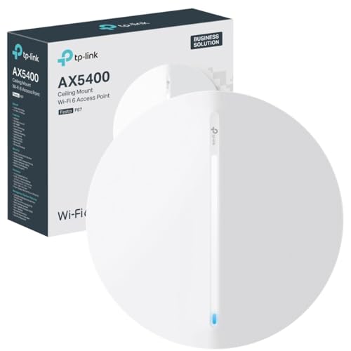 TP-Link Festa F67 AX5400 Ceiling Mount Wi-Fi 6 Access Point, Mesh & Seamless Roaming, Gigabit PoE...