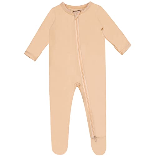 Image of GUISBY Pajamas for Baby Boys & Girls, Infant Onesie with Mitten Long Sleeve Footed Pjs