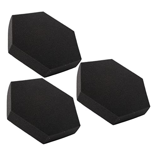 Paneles de espuma hexagonales insonorizantes de alta densidad resistentes al fuego, 3 piezas, para reducción de ruido, estudios de grabación y teatros en casa miniatura 1