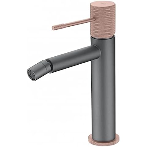 Grifo monomando para bidé Line Imex BDD038-2GC en gris mate y champagne Cover