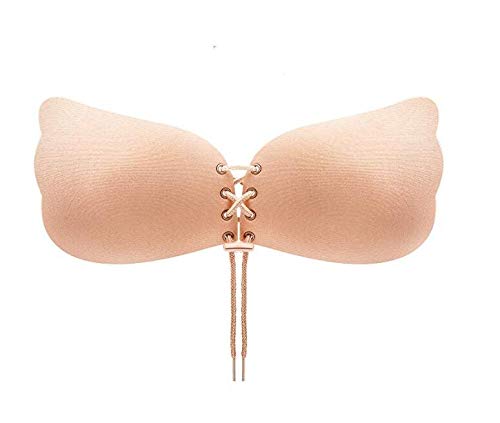 OtherAdhesive Bra Push up Strapless Backless Silicone Nude Invisible Bra for Women Reusable with Drawstring