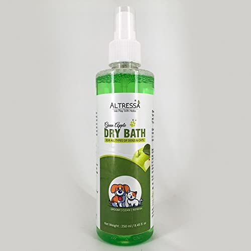 ALTRESSA Green Apple Dry Bath,Groom, Clean, Refresh Pet Shampoo, Bathless Cleaning, Deodorizing, And Odor Removal For A Shiny, Fresh Smelling Coat Effective For Dogs,Puppies,Cats-250 Milliliter (B09PRKH247) Amazon Price History, Amazon Price Tracker