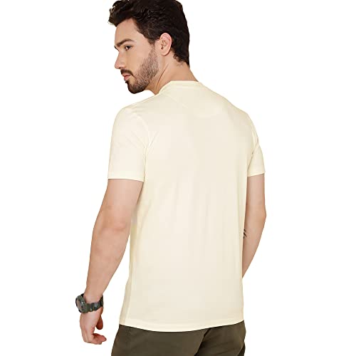 Image of Free Authority Looney Tunes Printed Regular Fit Yellow Cotton Men's T-Shirt