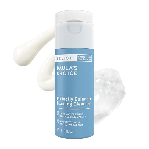 Image of Paula's Choice RESIST Perfectly Balanced Foaming Facial Cleanser, Face Cleanser with Hyaluronic Acid & Aloe, Anti-Aging Face Wash, Large Pores & Oily Skin, Fragrance-Free
