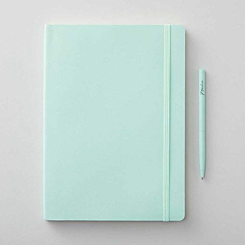 Paperchase Agenzio Soft Sea Foam - Cuaderno grande con rayas