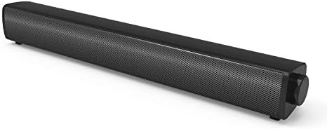USB Powered Computer Stereo Speaker, Portable Mini Sound Bar for Desktop Computer, Windows PCs, Laptop - Black (USB)