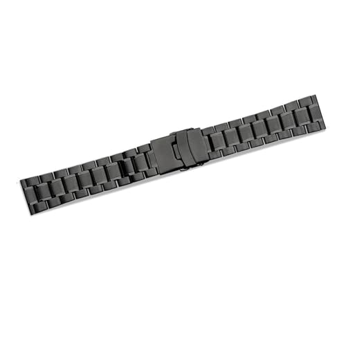 Bracelet de montre en acier inoxydable 22mm argenté pour le bureau et les sorties