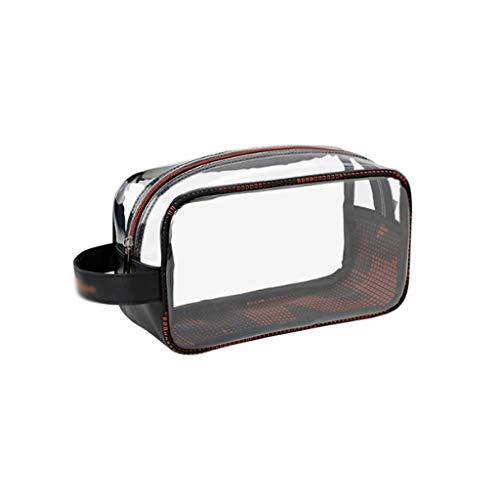 Preisvergleich Produktbild Lily Reisetasche Kulturbeutel Simple Travel Herren-Waschbeutel Transparente wasserdichte Turnhalle Badetasche Tragbare Aufbewahrungstasche Langlebig (Color : Black, Größe : 25 * 15cm)
