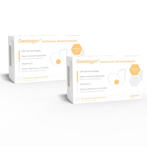 Gynea Gestagyn Lactancia (Nuevo Envase) - Pack Ahorro 2 x 30 Cápsulas - Complemento Alimenticio Específico para Ayudar a Cubrir las Necesidades Nutricionales de la Mamá y el Bebé durante la Lactancia