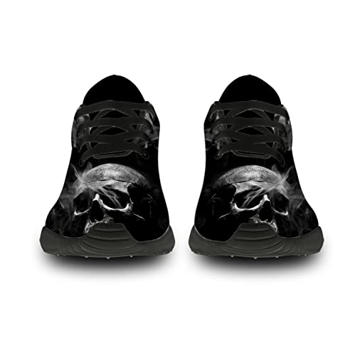 Skull Shoes for Women Men Tennis Walking Running Shoes Lightweight Goth Sneakers Gifts for Men Women3