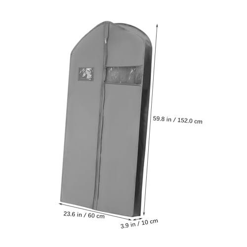 HEALLILY 2 Pcs Non-Woven Fabric Garment Bags for Hanging Clothes Dustproof Suit Cover Bags 152x60x10cm for Travel and Dance Costumes2