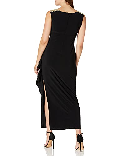 Image of Alex Evenings Women's Long Column Dress with Sweetheart Neck (Petite and Regular)
