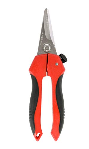 ARES 32005-7 1/2-Inch Multi-Purpose Shears - Finely Serrated High Carbon Stainless Steel Blades - Cuts Wire, Insulation, Soft Cable and More