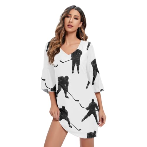 Robe de plage hawaïenne fluide contre la chaleur en mousseline noire