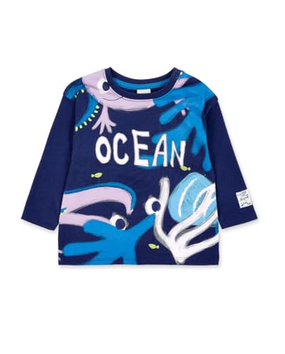 Tuc Tuc Camiseta Manga Larga de bebé niño en Azul Marino con Estampado