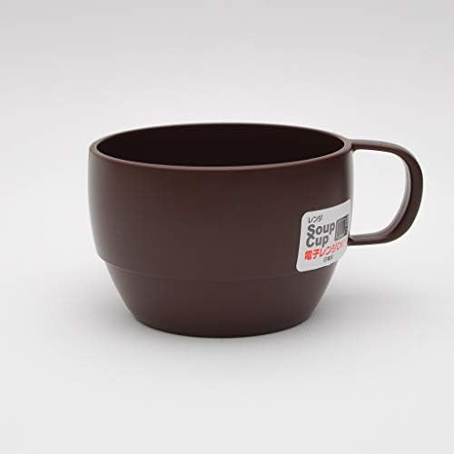 Microwavable Soup Bowl Mug, Unbreakable Cup for Kids Camping Travel, Hot or Cold Beverage Cereal Stew Tea Cafe au Lait, 350ml 11.8 ounce BPA Free Non-Toxic Dishwasher Safe, Made in Japan (Chocolate)