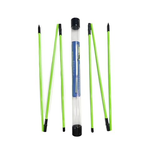 flintronic Golf Alignment Sticks, 2 Stück Klappbar Golfübungsstangen mit Durchsichtigem Aufbewahrungsrohr, Alignment Übungsstangen Schwunghilfe Golfübungsgerät Richtungsanzeige zum Zielen Putten, Grün
