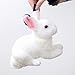 TUKVESZE Lifelike White Bunny Stuffed Animal, 8.2 inch Realistic Plush Toy Rabbit Adorable Bunny Toy for Kids Easter Basket Stuffers (White Bunny)