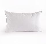 Dorian Home - Cuscino Letto 50x80 Anallergico in Vera Piuma d’Oca, Guanciale Morbido e Traspirante con Fodera 100% Cotone, Antiacaro – Made in Italy (Cortina - 100% Piuma d