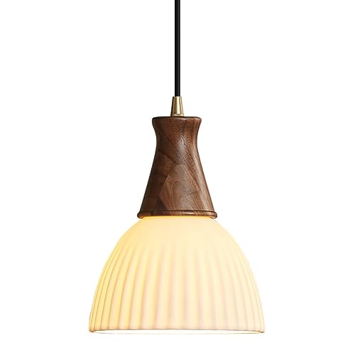 Lámpara colgante de cerámica minimalista para iluminar mesas de comedor 1
