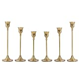 GYZCOKY Taper Candle Holder Brass Gold Metal Candle Holders,Vintage Modern Decorative Candlestick Ho