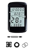 MoSundi GPS senza fili per computer da bici display 24 pollici, batteria 28 ore, tipo di carica, supporta GPS GLONASS per GALILEO QZSS bici da strada, mountain bike, nero