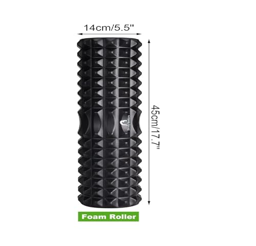 Image of Bodylastics Foot Massage Roller & 45cms Foam Roller for Plantar Fasciitis Pain Relief Ergonomic Designed for Reflexology Deep Tissue Muscle Revovery for Total Body