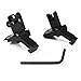 OZARK ARMAMENT Folding Flip Up Backup Canted Iron Sights - Angled 45 Degree Offset Iron Sights Works for Right & Left Hand Offset Iron Sights - 45 Degree Offset Sights - 45 Degree Flip Up Iron Sights