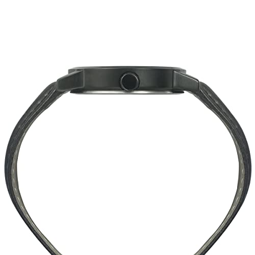 Image of TIMEX Analog Watch for Man with Black Round Dial & Black Leather Strap Band Water Resistant Men's Wrist Watches - TWHG35SMU05