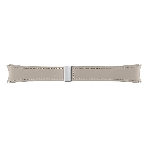 Samsung D-Buckle Hybrid Eco-Leather Band (Slim, S/M) Correa de Piel sintética para Galaxy Watch4 | Watch5 | Watch6 Series, Étoupe