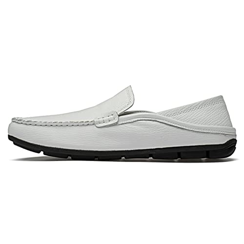 Men's Loafers Shoes Simple Breathable Moccasins Shoes Leather Anti-Slip Resistant Comfortable Fashion Slip On2