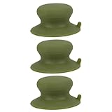 Mango de silicona resistente al calor con fuerte ventosa para un agarre estable y multiusos, incluyendo soporte para teléfono (verde)