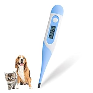 CONTEC Pet Thermometer Dog Thermometer Dual Scale Waterproof Veterinary Thermometer with a Flexible Tip Suitable for Cats/Dogs/Horse/Veterinarian