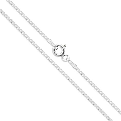 Sterling Silver Box Chain 1.5mm Genuine Solid 925 Italy Classic New Necklace 16
