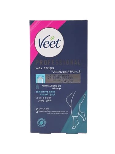 Veet Hair Removal Cold Wax Strips Sensitive Skin Pack of 20