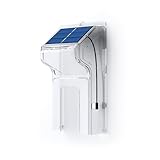 Ring Doorbell Mount with Solar Charger,Doorbell Rain Cover Compatible with Ring & Blink,Adjustable Waterproof Protector Shield with Solar Panel,Micro USB & Type C Port (Transparent)