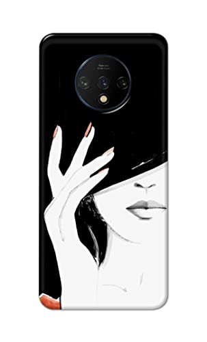 Image of PRINTFIDAA Photo of Beautiful Girl Hard Back Cover for OnePlus 7T Back Cover -(P6) KAT1005